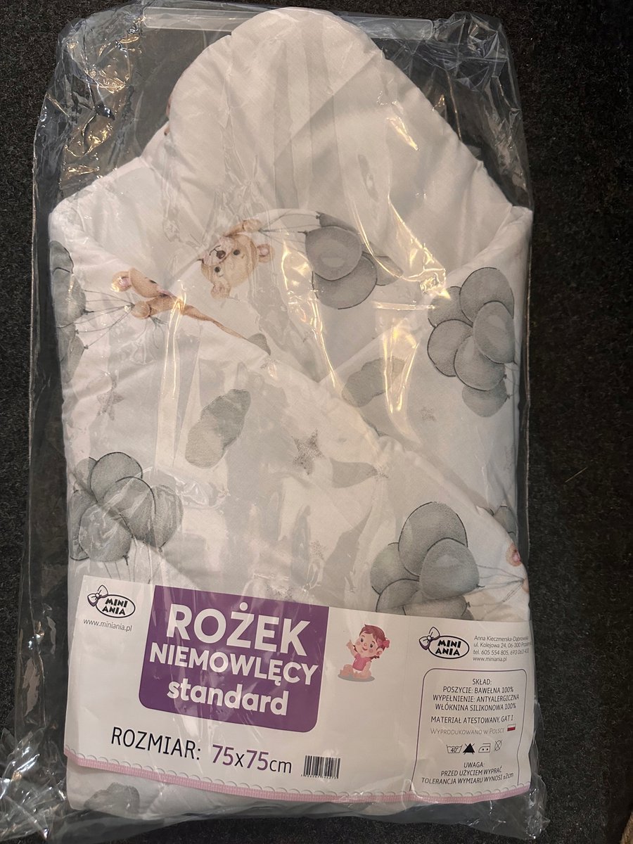 Babywikkeldoek katoen 75x75 cm - Witte Beer
