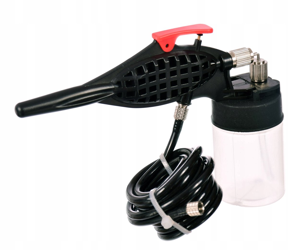Professionele airbrush 0,5 mm met 1,5 m slang en 5 tanks