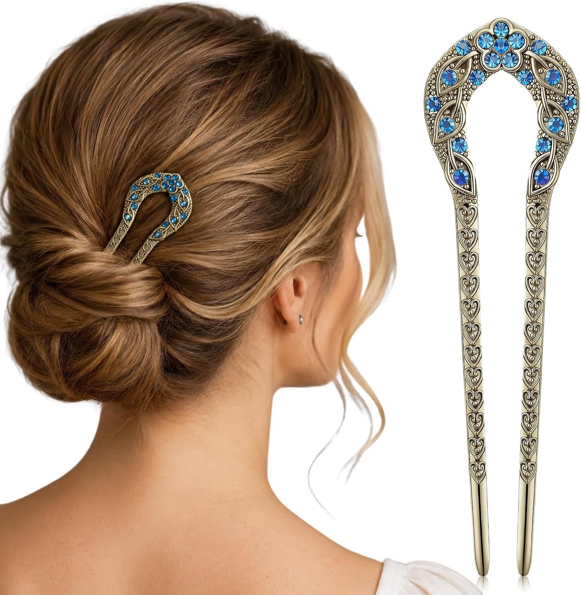 Haarspeld U-vormig - Dubbele tanden - Elegant en comfortabel - Perfect voor elke gelegenheid - ShopVlot