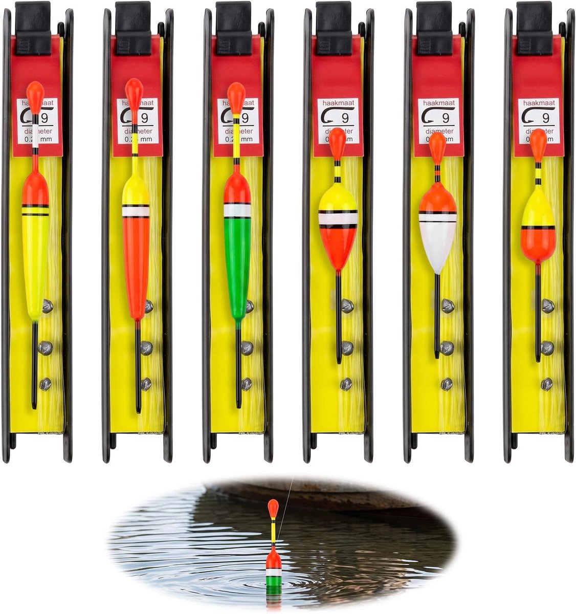 Vlotterset voor vissen - gemonteerde lijn en haak - hoge gevoeligheid - ideaal voor beginners - ShopVlot