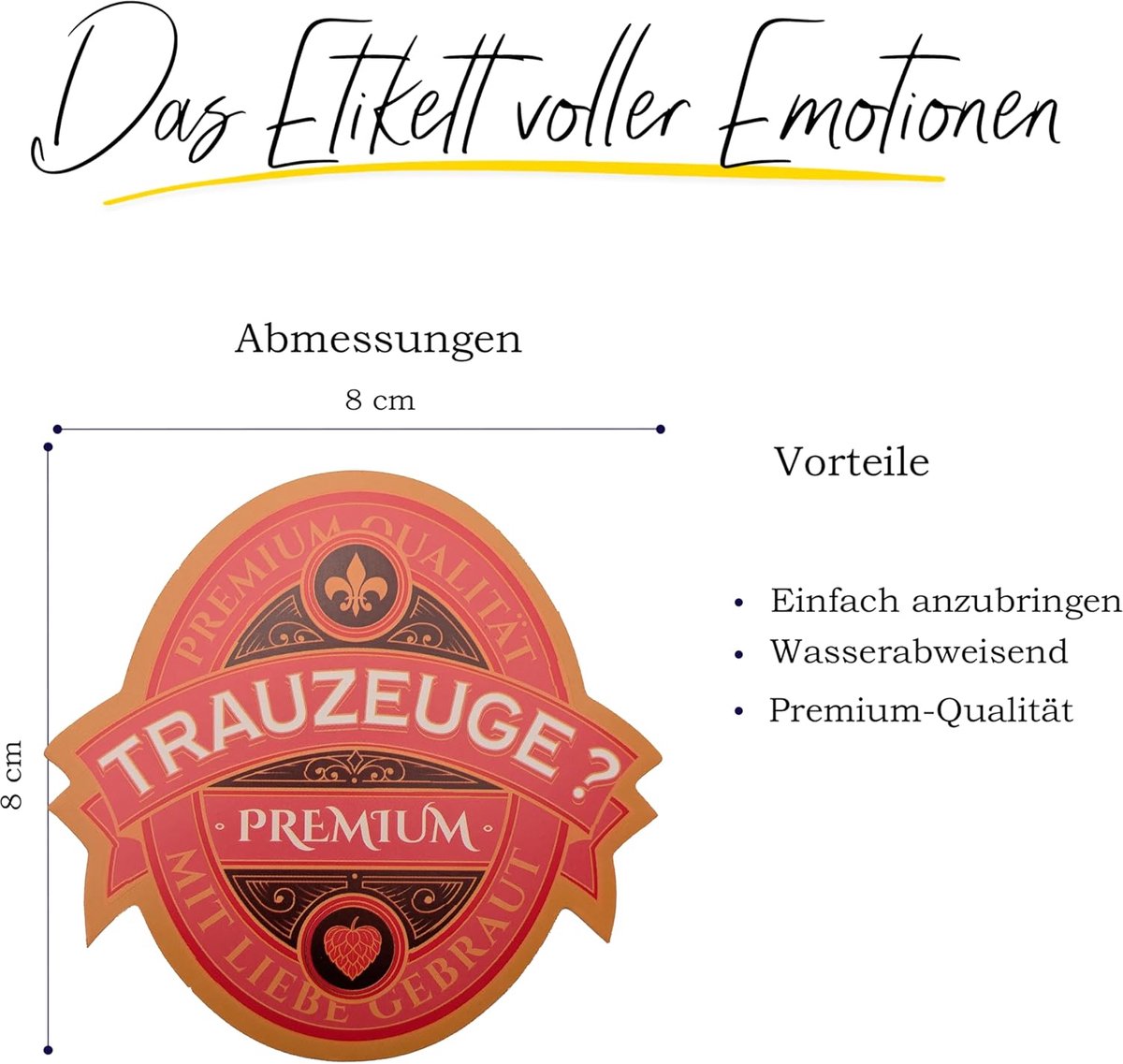 Etiketten voor bierflesjes - Set van 3 - Groen & Goud - Trauzeuge vraag - Perfect voor bruiloften - ShopVlot