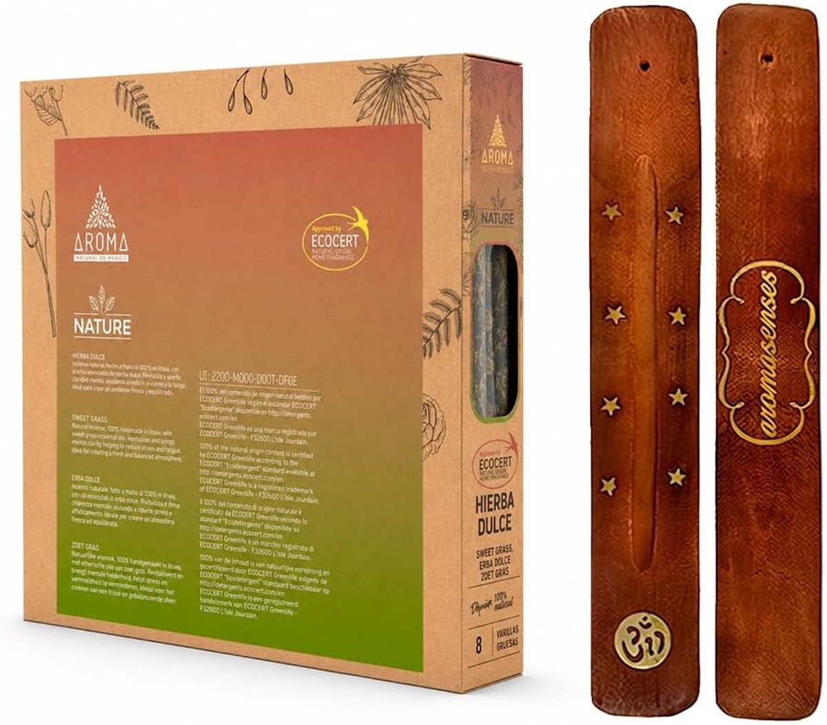 Wierook 12 Doosjes Aroma Zoetgras - 100% Natuurlijk - Handgemaakt - Ontspanning Meditatie Yoga - ShopVlot