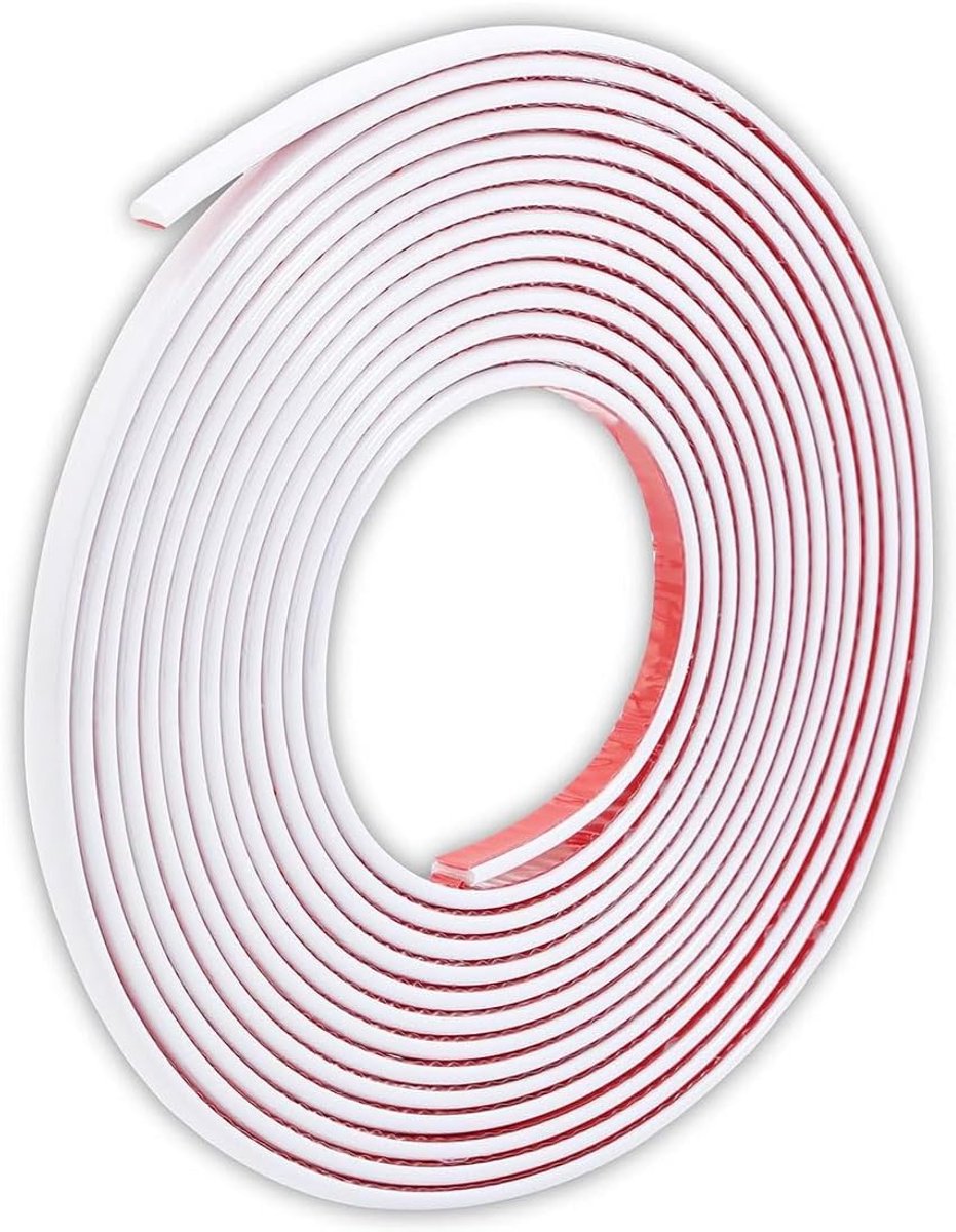 3D Wandrandstrip 0,8 cm x 10 m - Zelfklevend PVC - Decoratief voor muur en meubels - Eenvoudige wanddecoratie - ShopVlot