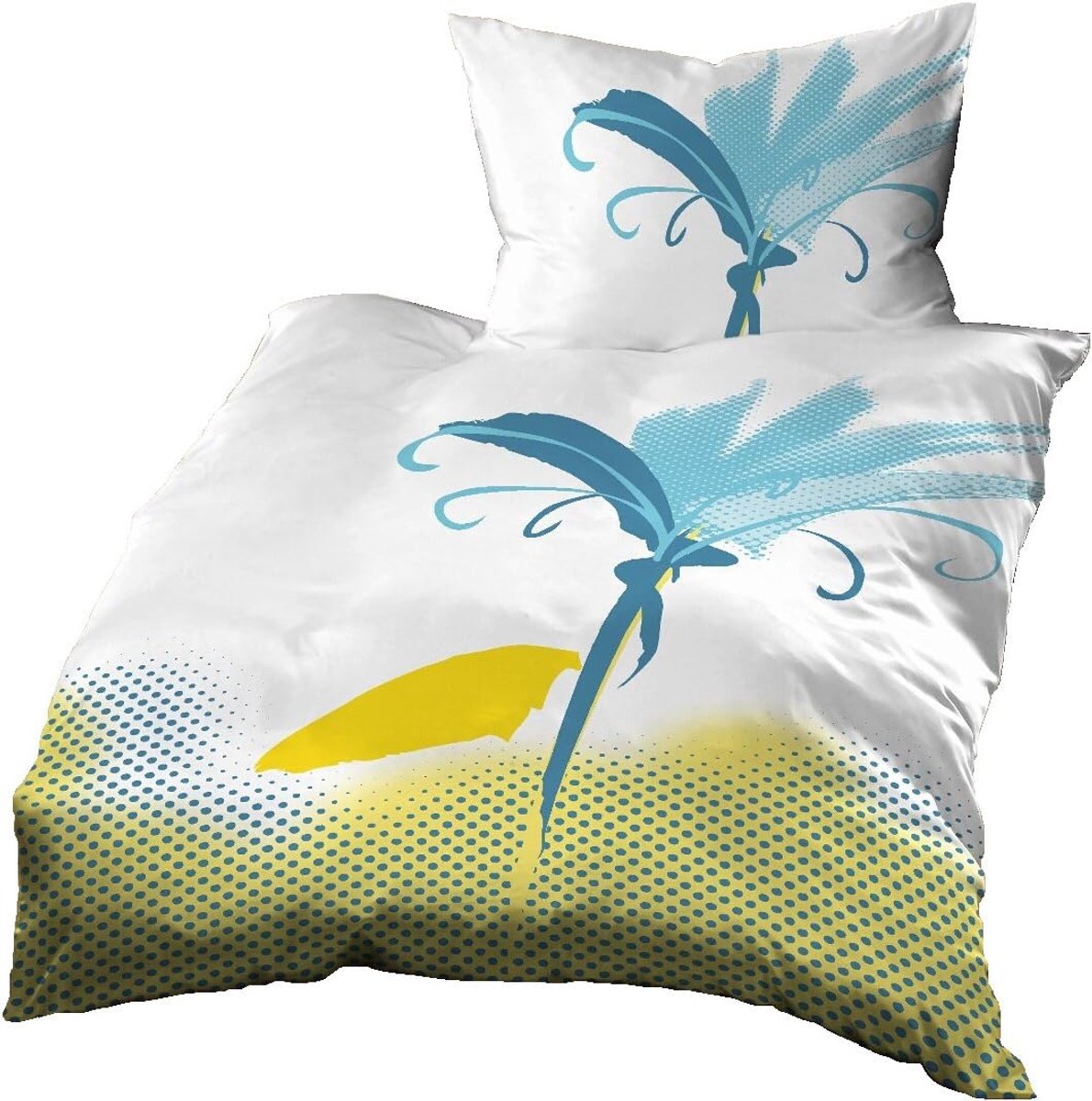 Dekbedovertrek set 140 x 200 cm - 100% katoen - Bloemen design - Ademend en zacht - SnelShoppen