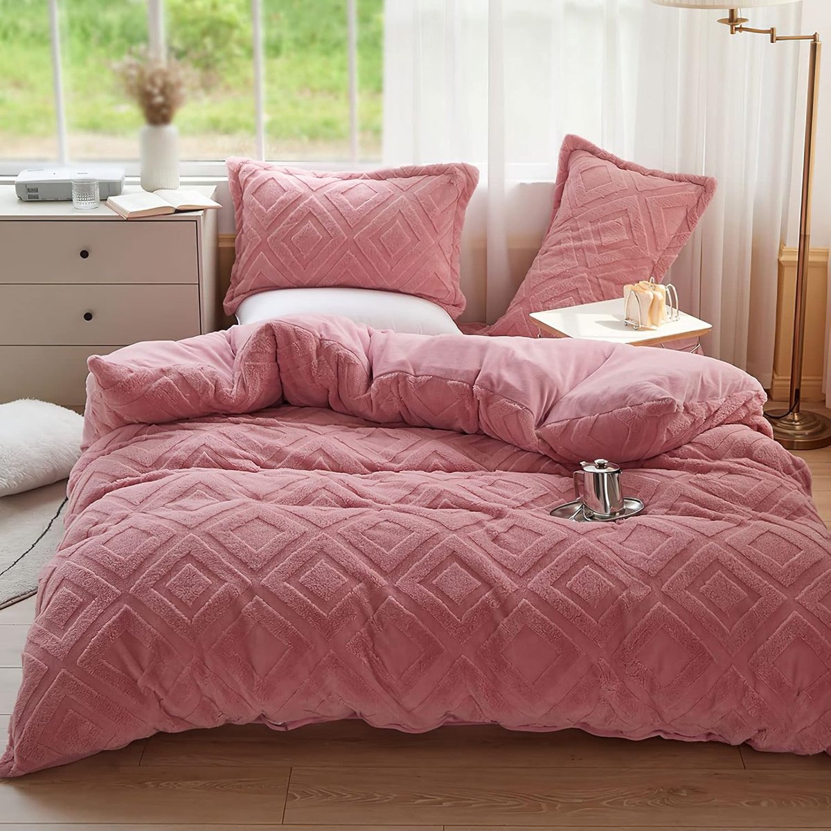 Pluche Bedlinnen 135 x 200 cm - Fluffy Teddy Fleece - Extra Warm voor Winter - Hypoallergeen - SnelShoppen