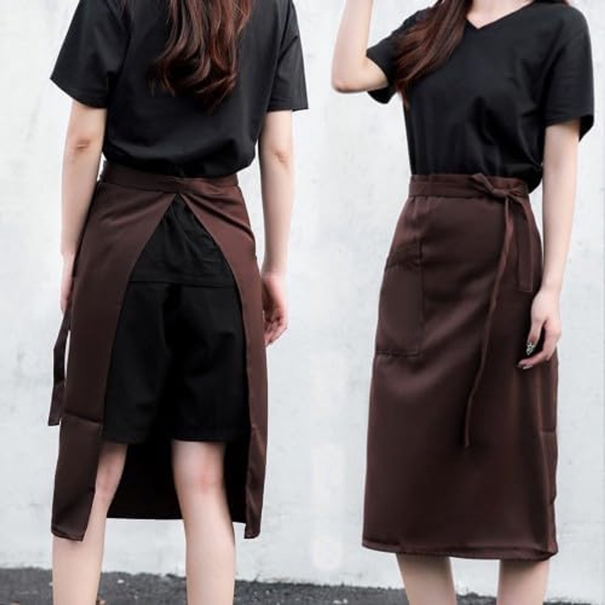 Korte Ober Schorten met Pocket - Halve Taille Chef Schorten voor Mannen en Vrouwen - SnelShoppen