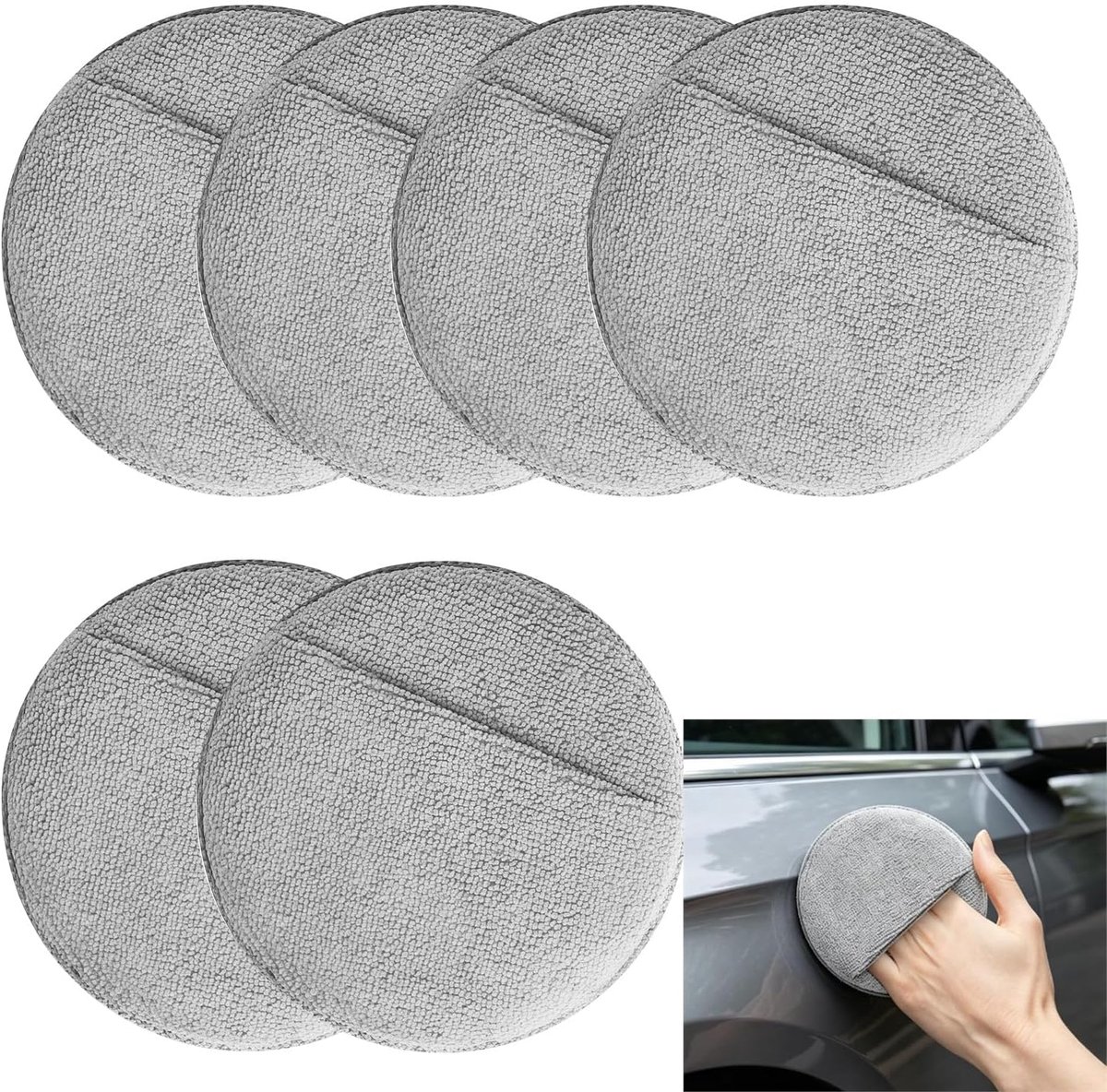 Microvezel Applicator Pads 12,7 cm - Herbruikbare Wax Pads - Zacht microvezeloppervlak - SnelShoppen