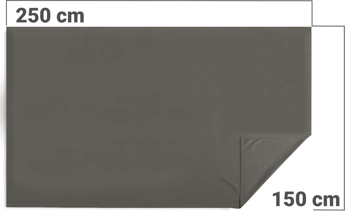 Bedlaken zonder elastiek 150 x 250 cm - ultra zacht - lichtgewicht - ideaal voor camper en reizen - SnelShoppen