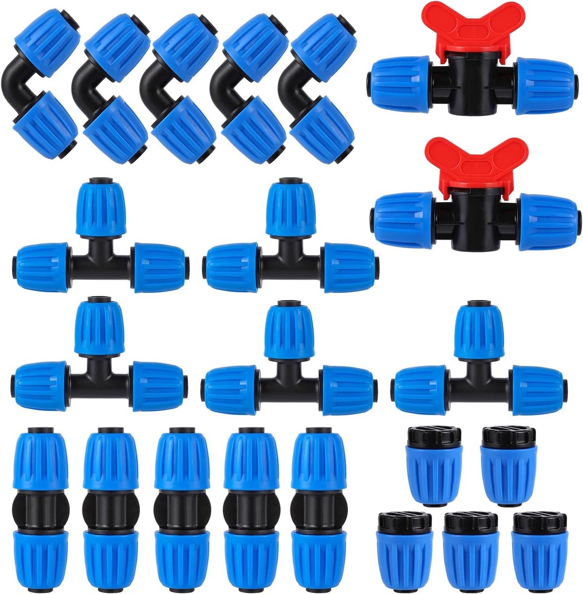 Irrigatie fittingen kit Blue Lock prikkelconnector (1/2 inch fittings kit)