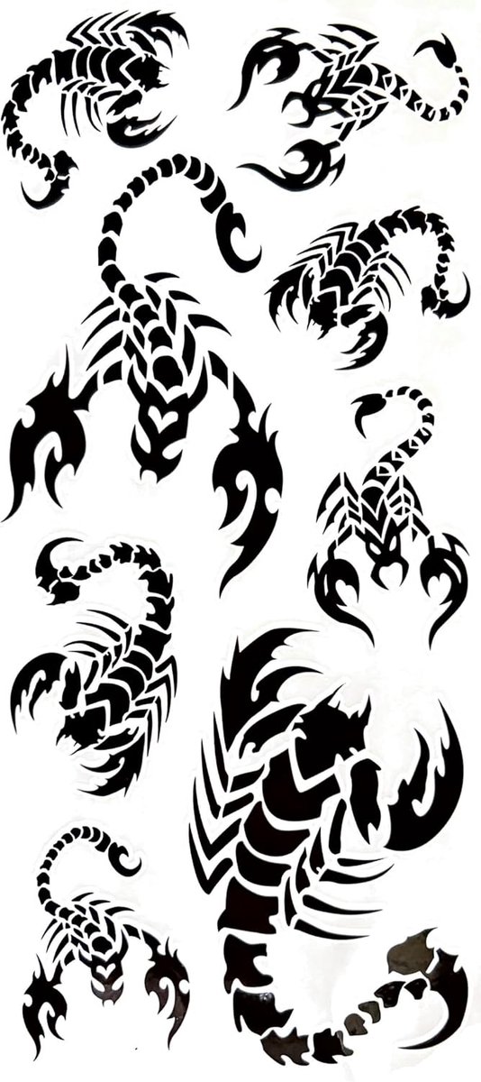 Tijdelijke fake tatoeages, eenmalig tatoeages, M066