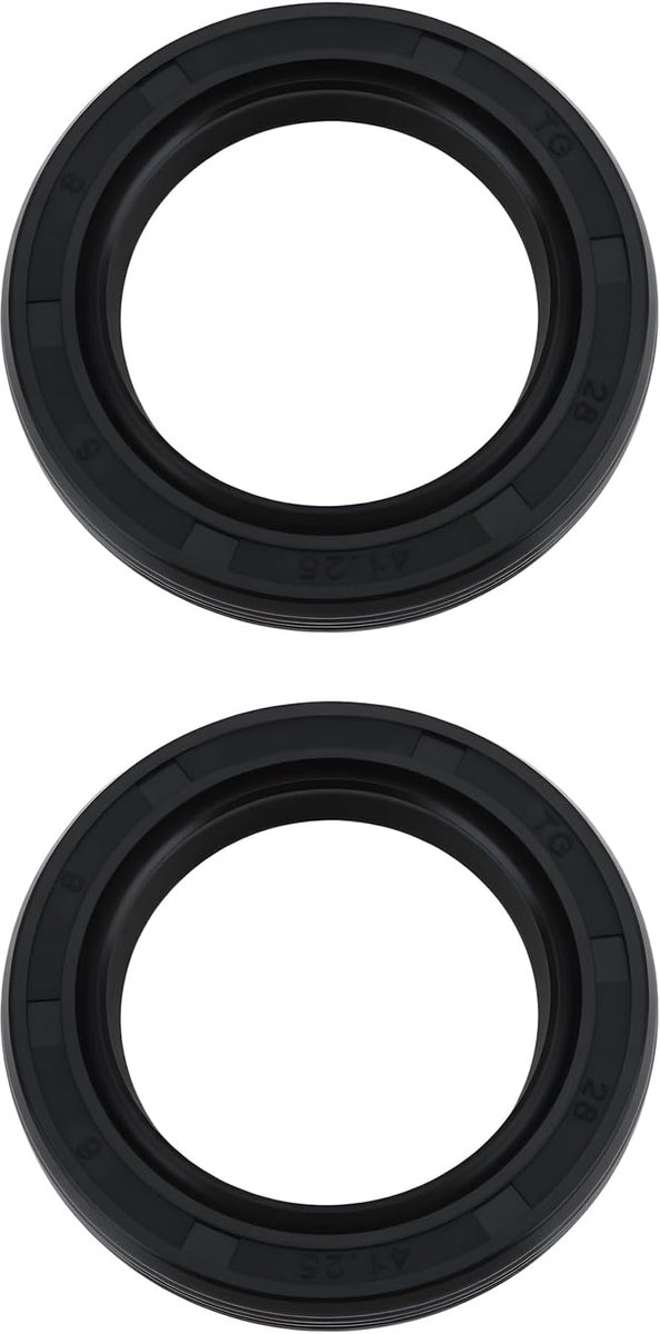 2 Stks Oliekeerring 91202-ZM0-V31 Dual Lip Nitril TG 28x41.25x6mm Compatibel met Honda GCV135 GCV160 GCV190 GSV190 HRN216 Motoren