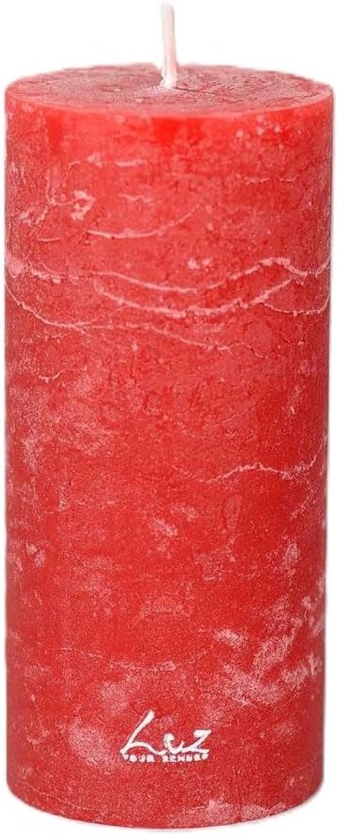 Stump kaars rood D 7 cm H 15 cm - 2 stuks - sfeervol - ideaal voor decoratie - SnelShoppen