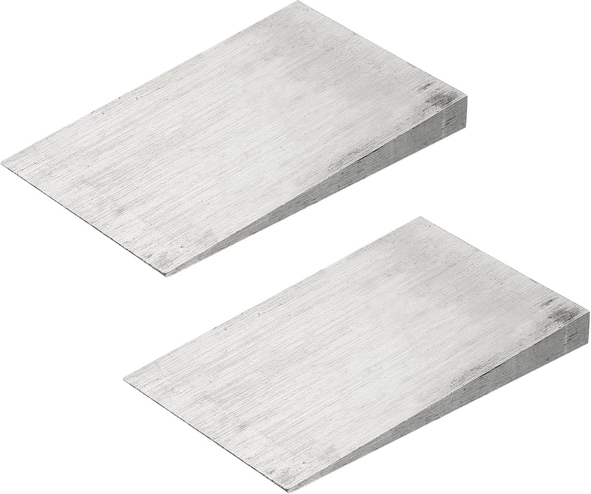 2 stuks metalen wig, 10 x 10 x 1,5 cm koolstofstaal wig Shims driehoekige flens afgeschuinde ringen sterk duurzaam voor pijpfitting lasgereedschap fabriek draaibank machieedschap