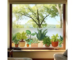 Dktie Raamfolie, potpatroon, raamfolie, decoratieve raamfolie (04, 90 x 200 cm)