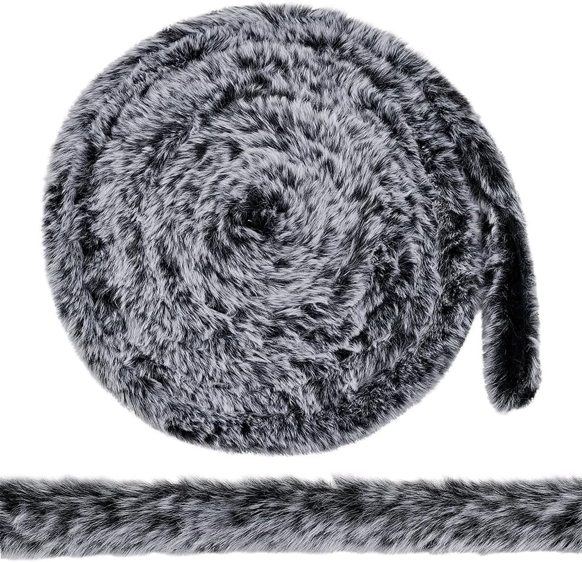 PandaHall Faux Konijnenbont Trim Harige Pluche Trim 5 cm Breed Fuzzy Naaien Trims Bont Strips Craft Trimmen Decoratief Lint voor Doe-het-zelf Ambachten Winterlaarzen Kostuum Party Decor, 5 m