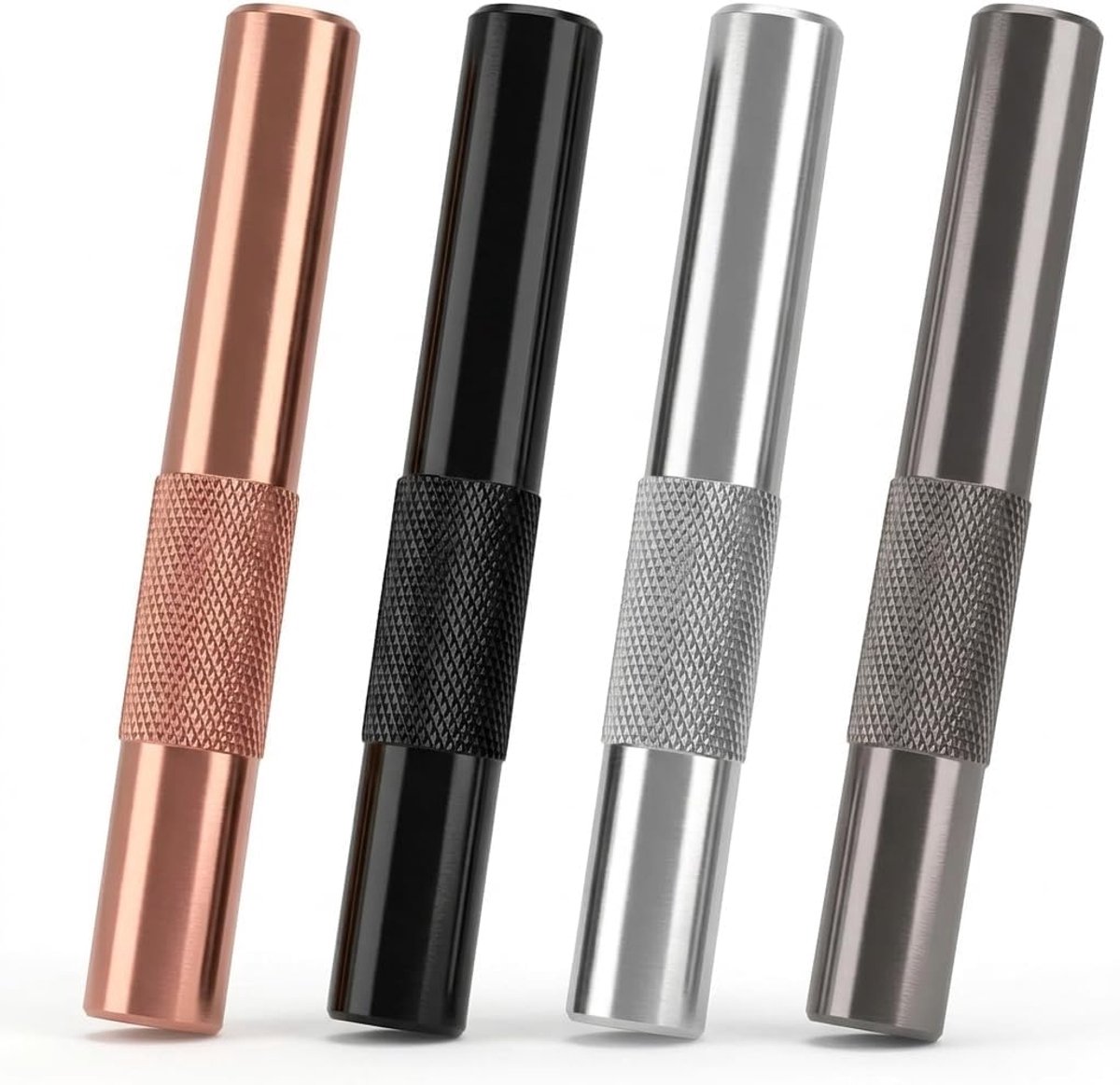 Herbruikbare metalen rietjes, draagbaar, 7 cm, voor reizen in de open lucht, kamperen en ontmoetingen met vrienden en familie, verkrijgbaar in 4 kleuren
