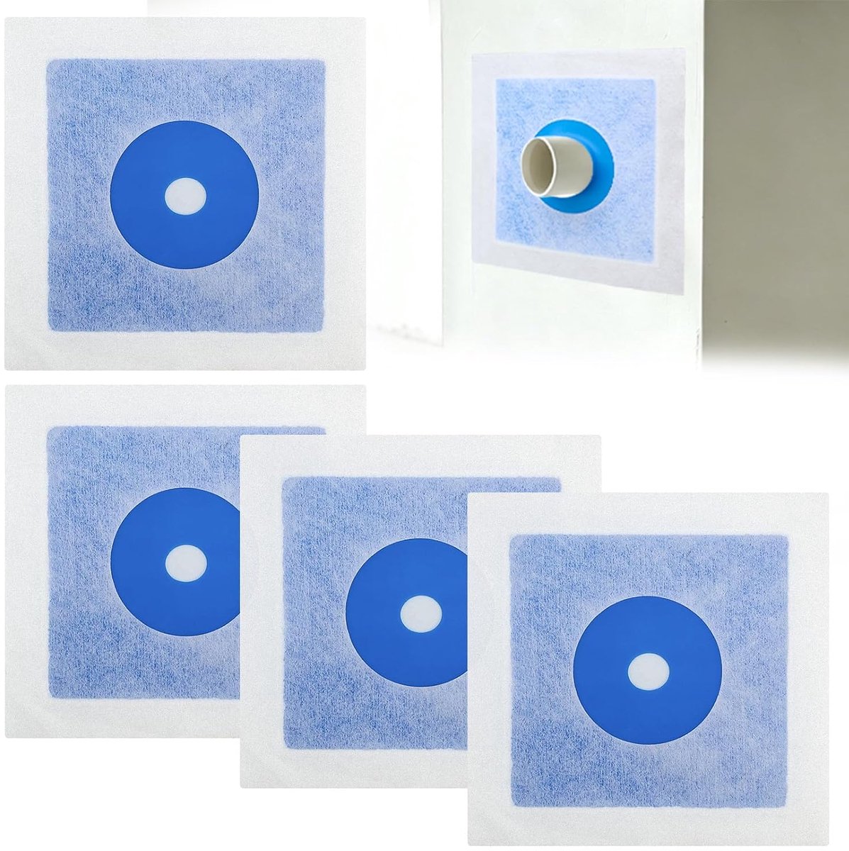 4 stuks afdichtingsmanchet douche set badkamer afdichting douche | 4 x afdichtingsmanchet 16 mm (voor buizen met een diameter van 18-30 mm) voor tegels, afdichting badkamer, sanitair