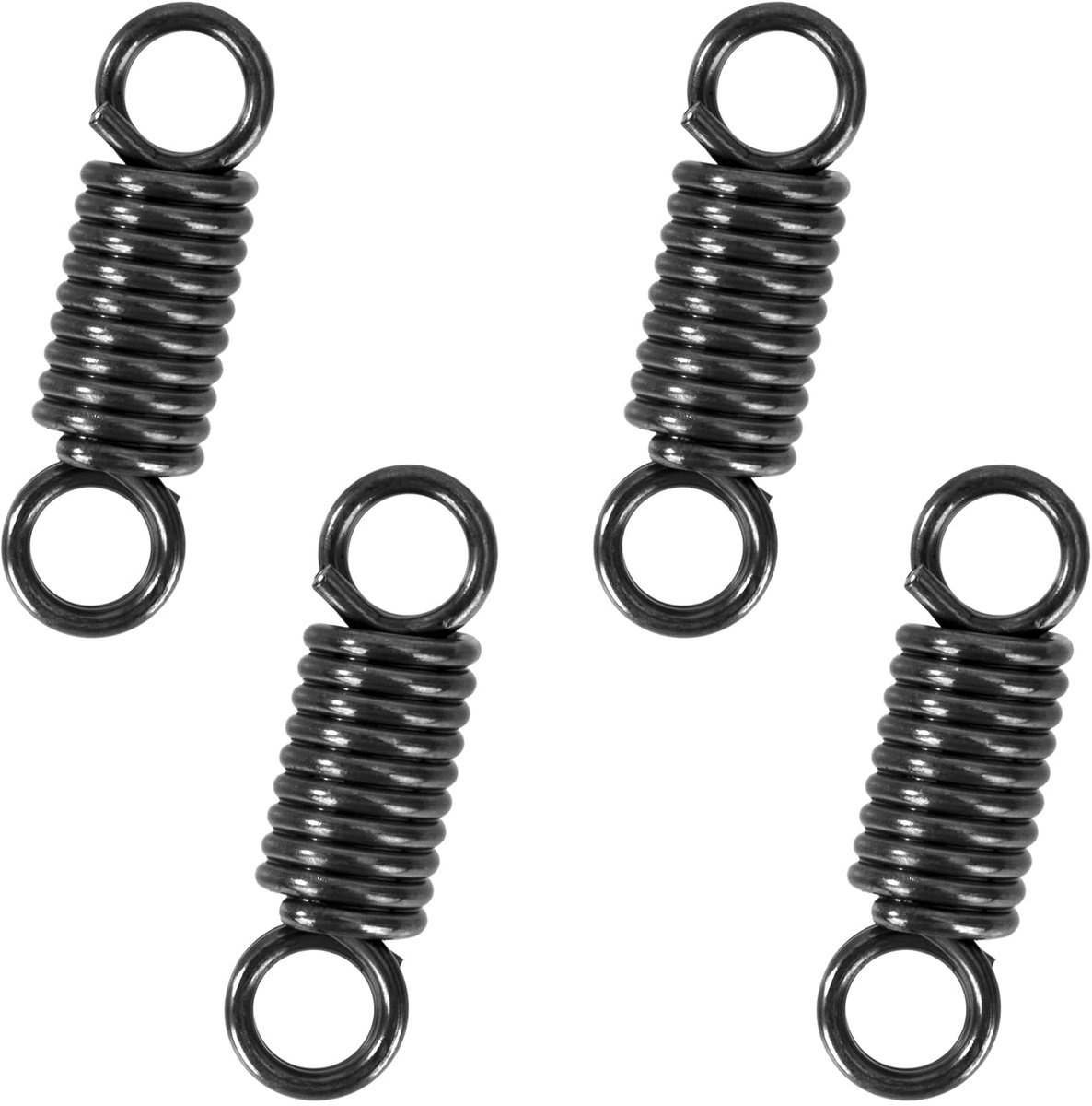 Verlengveren, 45 mm, trekveren met haken, 180 graden, 2 omwentelingen, pianodraadveer, buitendiameter 14 mm, draaddiameter 2,3 mm, dikte 15,8 kg, 4 stuks