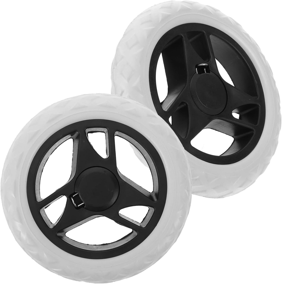 Lichte kunststof reservewielen, 2 stuks, 17 cm, voor winkelwagen en rolwagen, accessoires voor supermarkteinkopen en traplopen