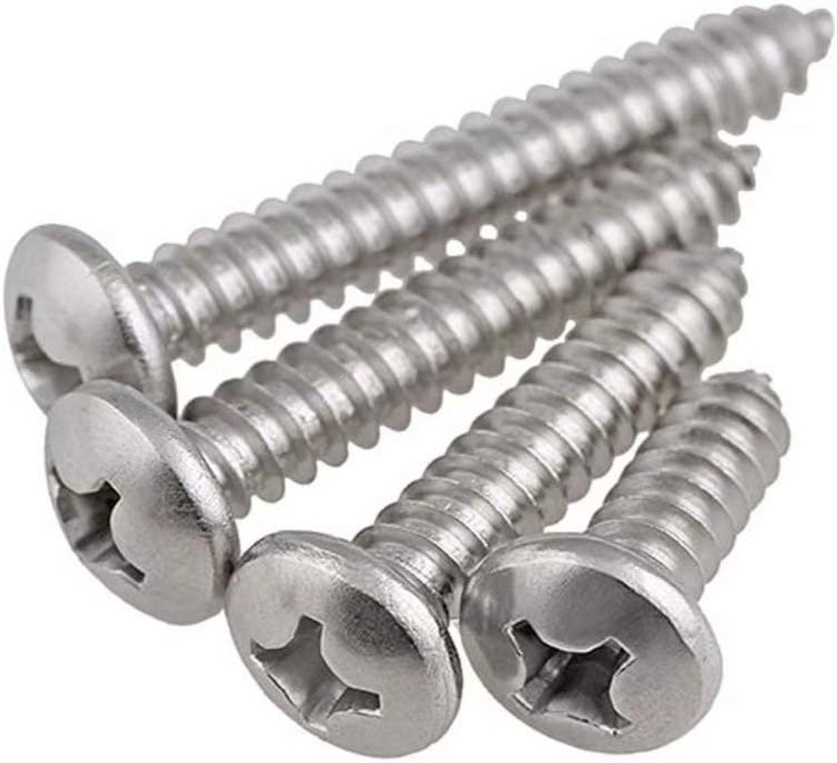 Kleine Zelftappende Schroeven Ronde Kop Schroevenset Microschroeven voor Plastic Hout Zacht Metaal (M3×30mm,50 pcs)