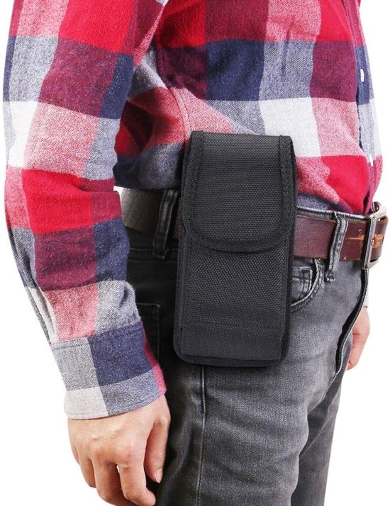 Belt Holster with Metal Clip and Card Holder voor vivo iQOO Z9x (2024) - Black — afbeelding 3