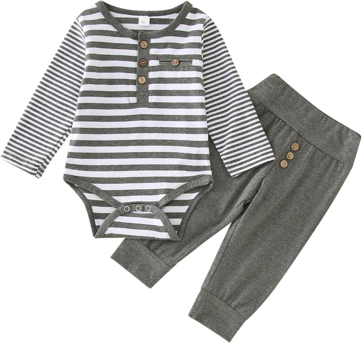 Baby kleding set 62 - jongens - lange mouwen - geruit - comfortabel voor winterse dagen - SnelShoppen