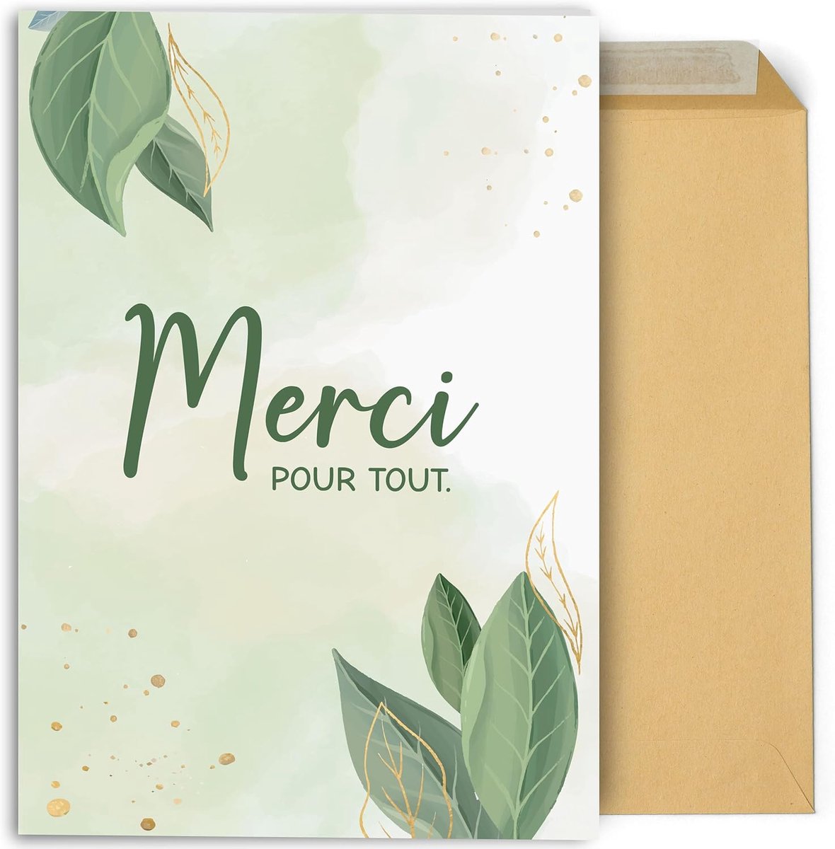 Kaart de remerciement groot formaat 42x30 cm - originele kaart om te ondertekenen - perfect om dankbaarheid te tonen - SnelShoppen
