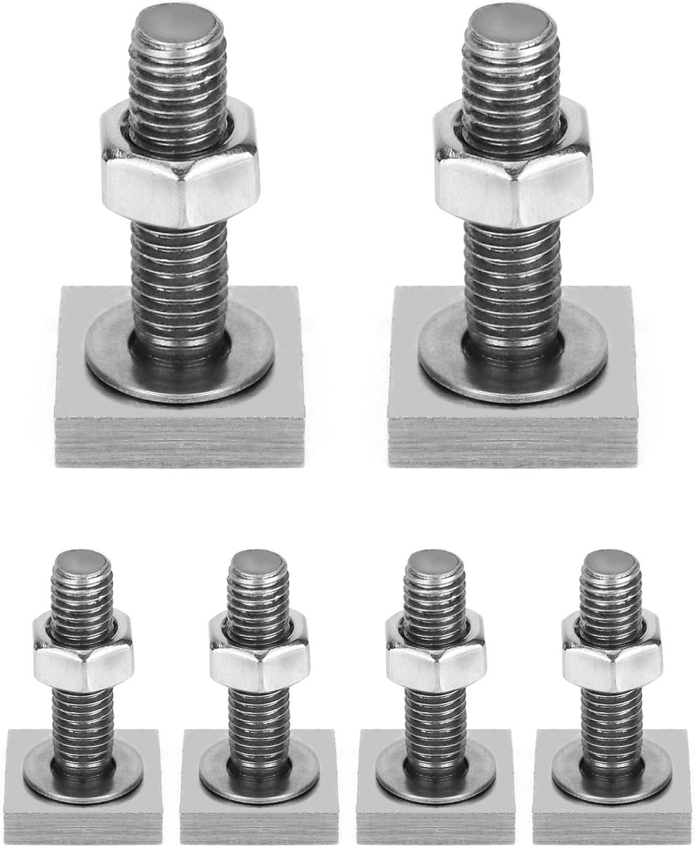 M6 Sliding Blocks - 20 x 20 mm RVS T-Slot Adapter - Duurzaam en weerbestendig - Ideaal voor daktrekken - SnelShoppen