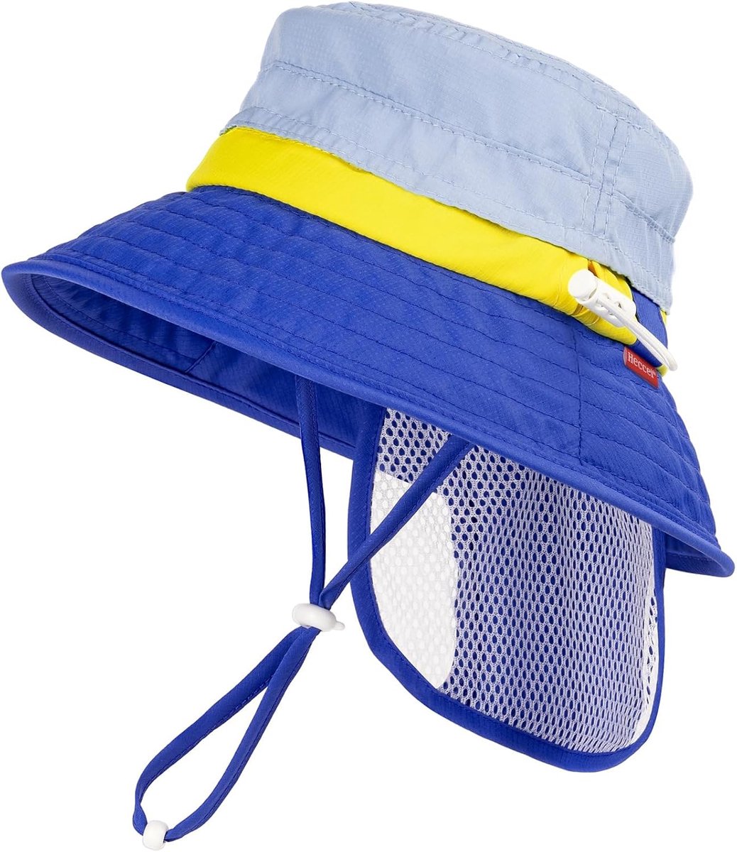 Zomermuts voor baby's UPF 50+ - met nekbescherming - UV-bescherming - ideaal voor strand en zwemmen - SnelShoppen