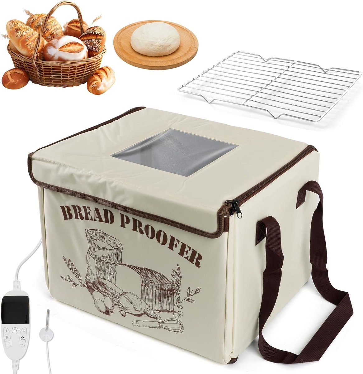Deegrijsbox 36 liter - 3-zijdige verwarming - NTC temperatuursensor - Ideaal voor brood en pizza - SnelShoppen