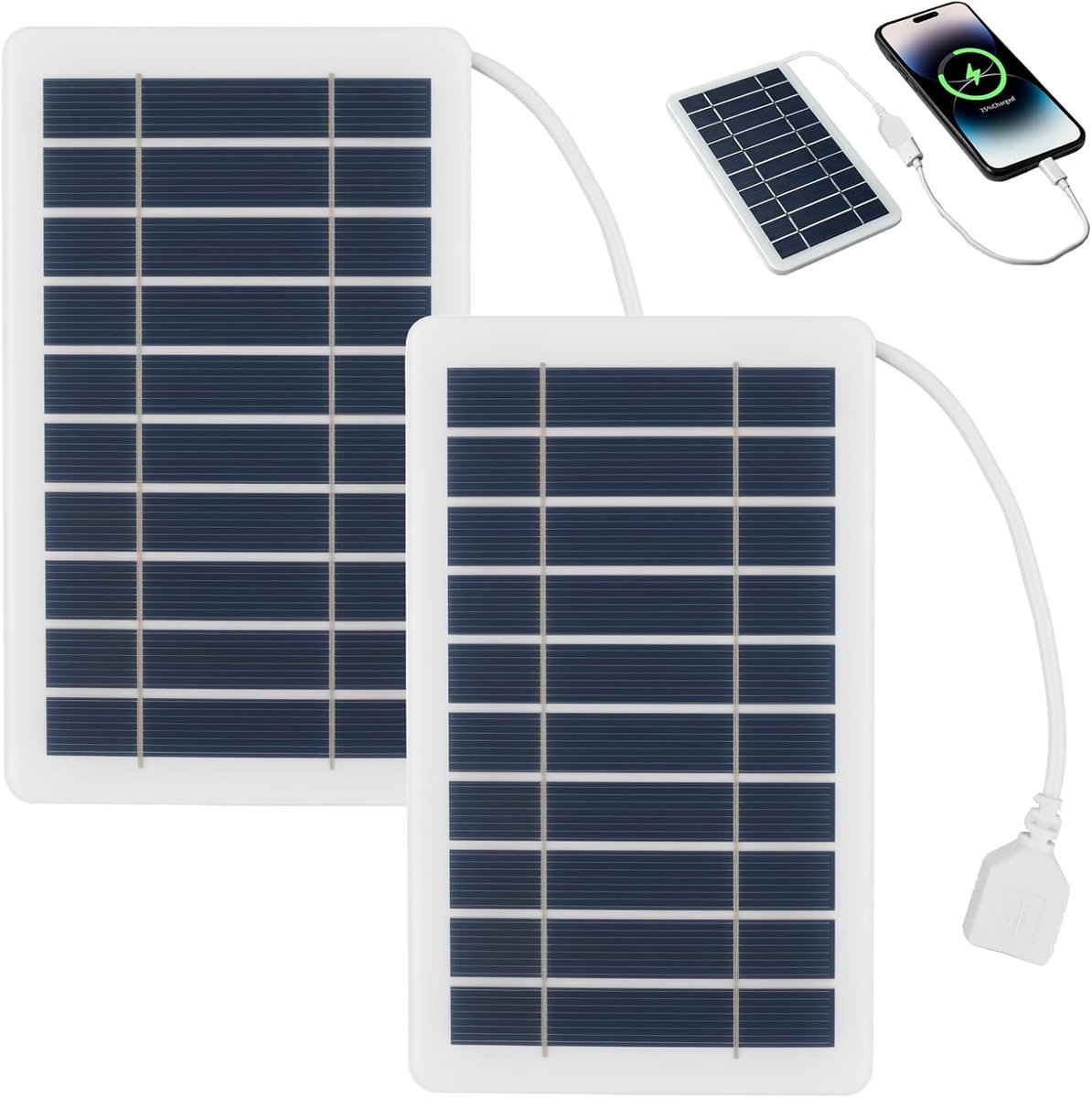 Zonnepaneel 5 V 2 W - Waterproof en robuust - Mini solar charger - Ideaal voor outdoor activiteiten - SnelShoppen