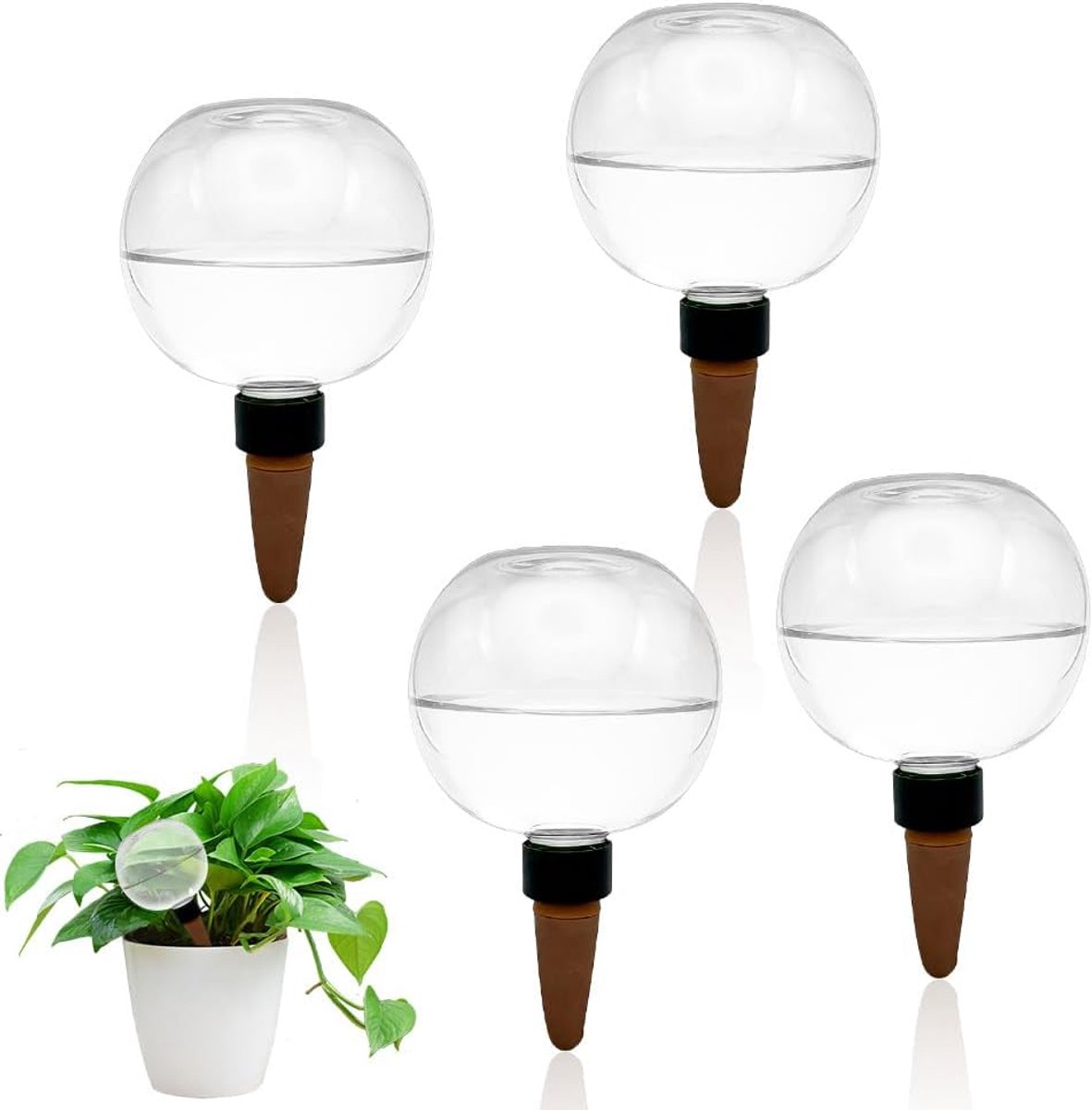 Plant irrigatieballen 500 ml - zelfwaterend - roze - optimaal onderhoud voor planten - SnelShoppen