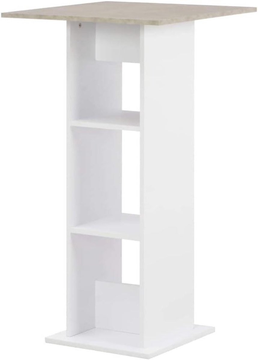 Statafel met Opbergvak - Bartafel Eettafel - Eten en Dranken - Praktische Opbergruimte - 60 x 60 x 110 cm