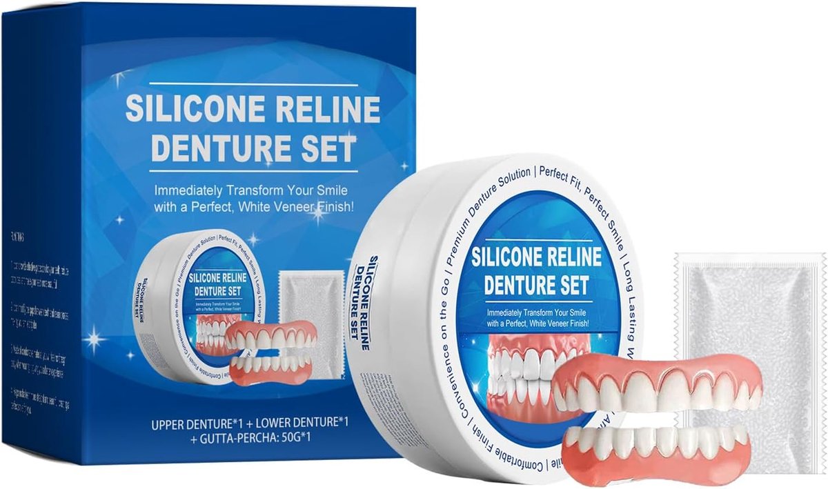 Aesthetic Dentures, Direct Filling For Missing Teeth, Invisible Dental Dentures, Ready To Use, Natural Appearance - ShopVlot
