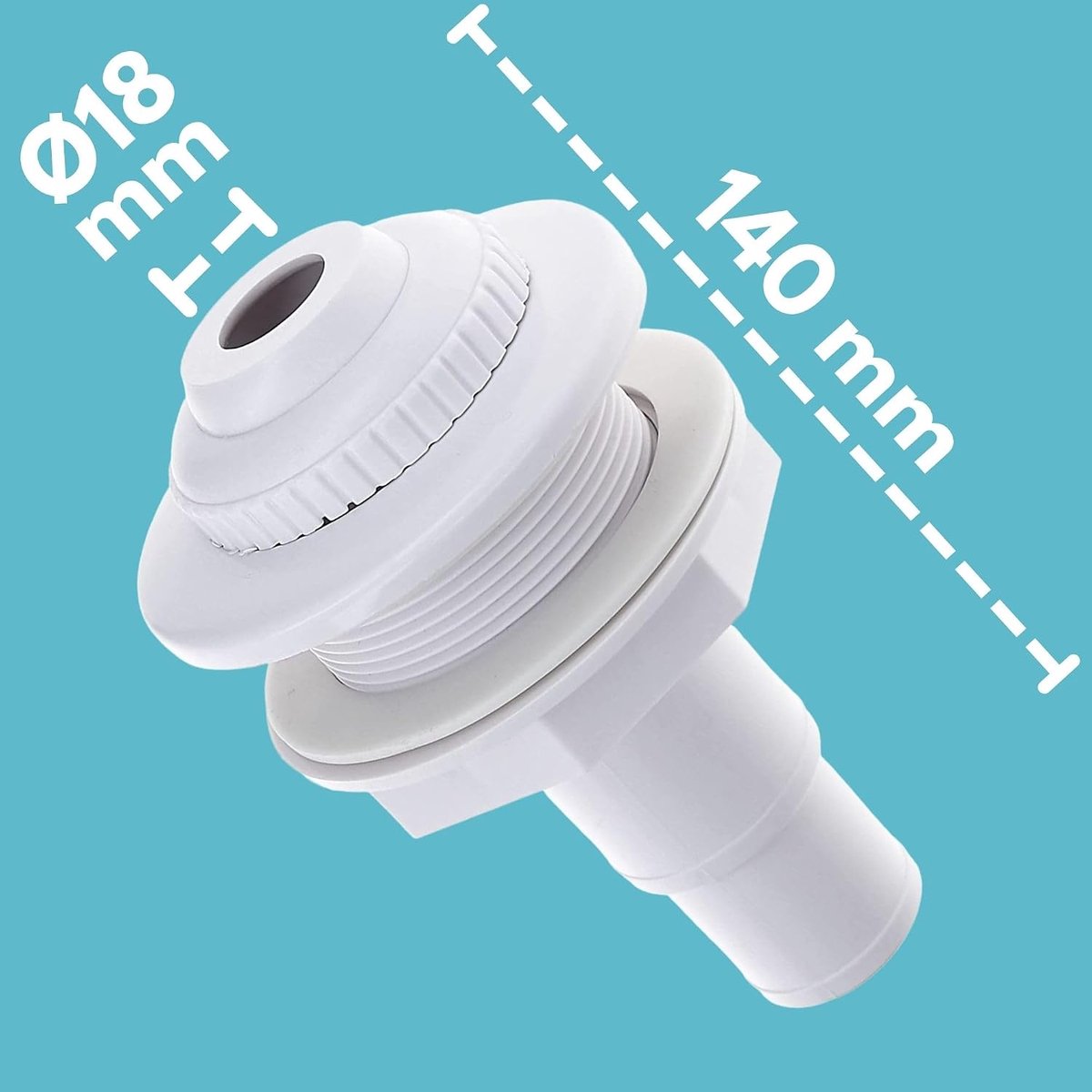 Intake sprinkler 14 cm - verstelbare sproeikop - 38/32 mm slang aansluiting - optimale waterverdeling - ShopVlot