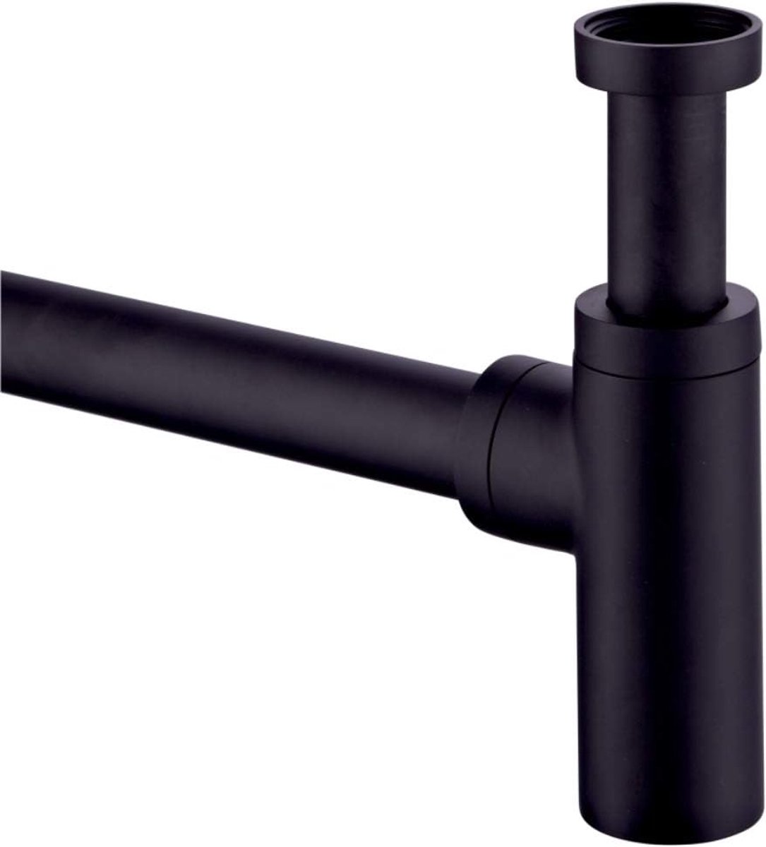 Siphon wastafel 1 1/4 inch - zwart mat - modern design - eenvoudig te reinigen - ShopVlot