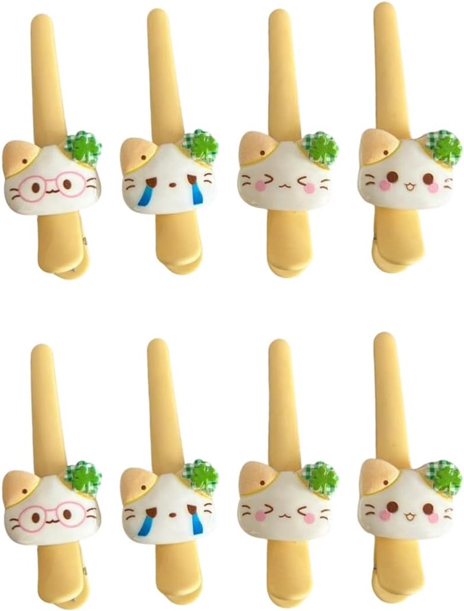 Haarclips voor vrouwen 4-delig - schattige kattenmotieven - vrolijke gele kleur - ideaal voor styling - ShopVlot