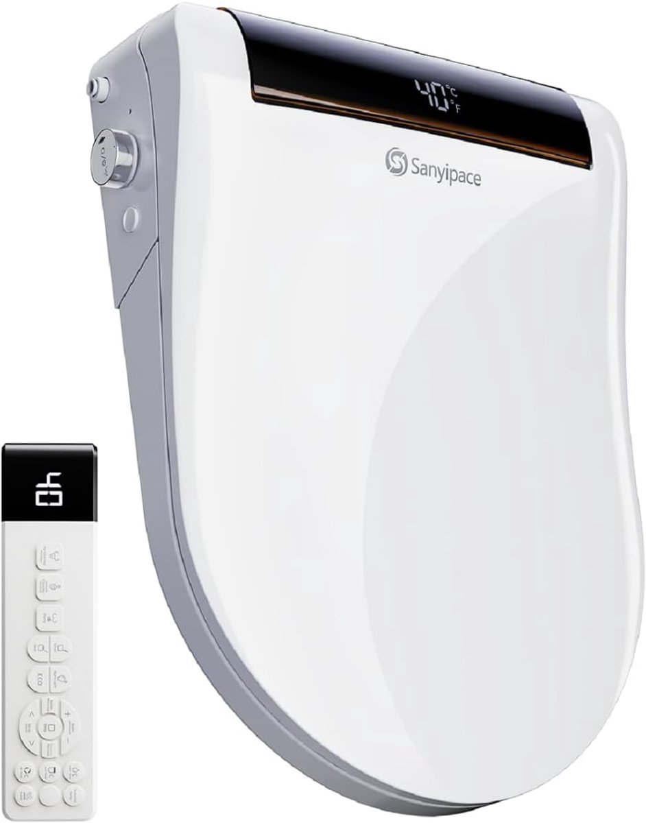 Smart toiletbril bidet - verwarmd met dubbele sproeiarms - automatisch deksel - ShopVlot