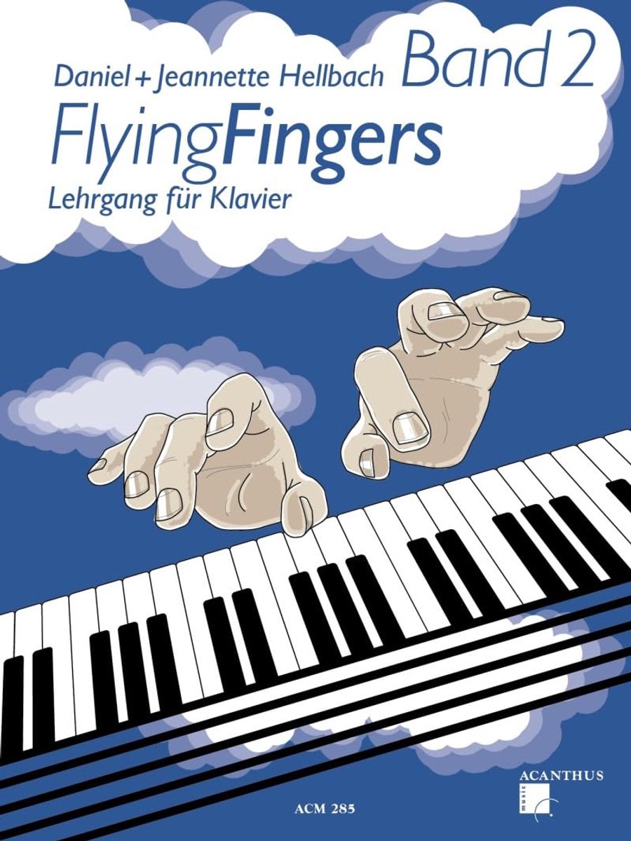 Piano leerboek Flying Fingers Band 2 - Acanthus Music - Geschikt voor beginners - Leer piano spelen met plezier - ShopVlot