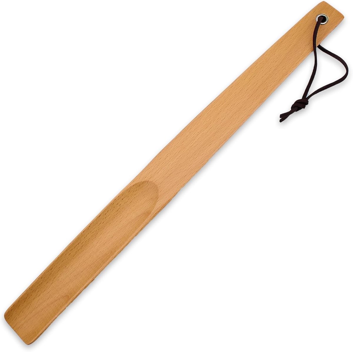 Houten schoenlepel 38 cm - beukenhout - met ophangkoord - ideaal voor gemakkelijk aan- en uittrekken - ShopVlot