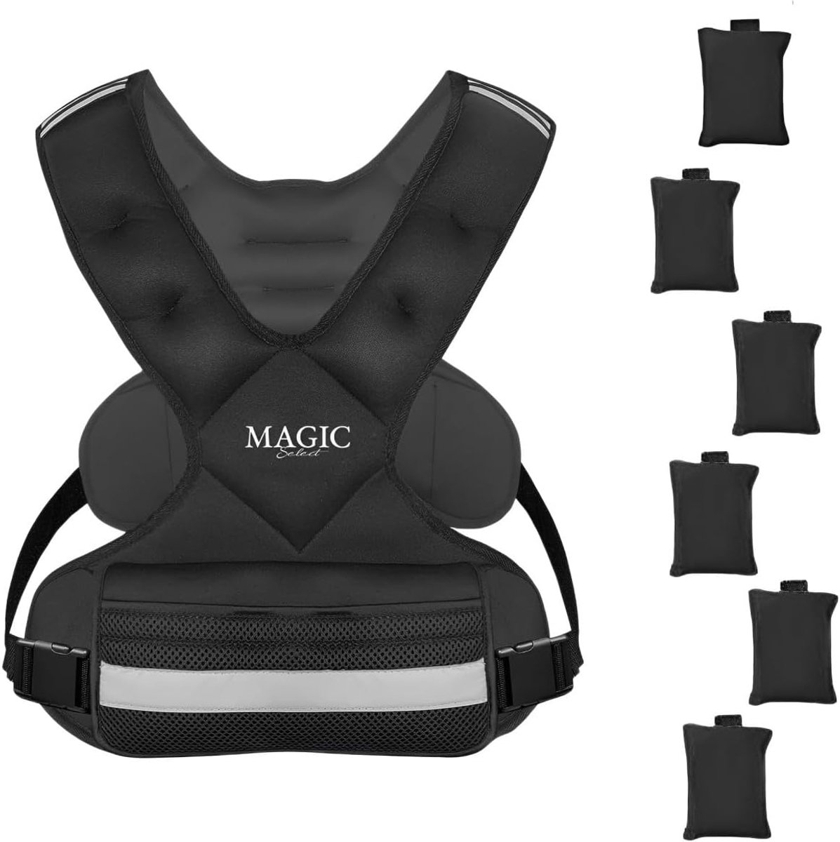 Gewichtsvest 5kg - Verstelbaar met zandzakken - Compact voor mannen en vrouwen - Ideaal voor krachttraining - SnelShoppen