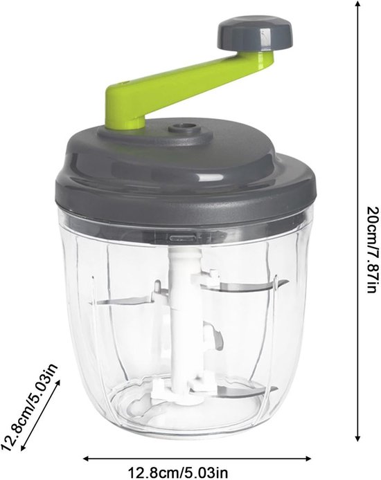 Keuken Snijmachine - Groentehakker Handmatig - Snel Ingrediënten Snijden - Compact Lichtgewicht Ontwerp - 17.5 x 14.3 x 13.6 cm — afbeelding 3