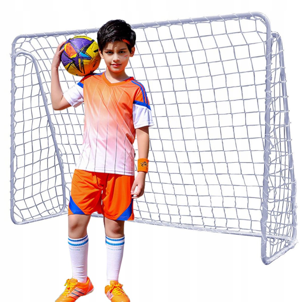 Grote Metalen Voetbaldoel 213x150x90 cm met Net