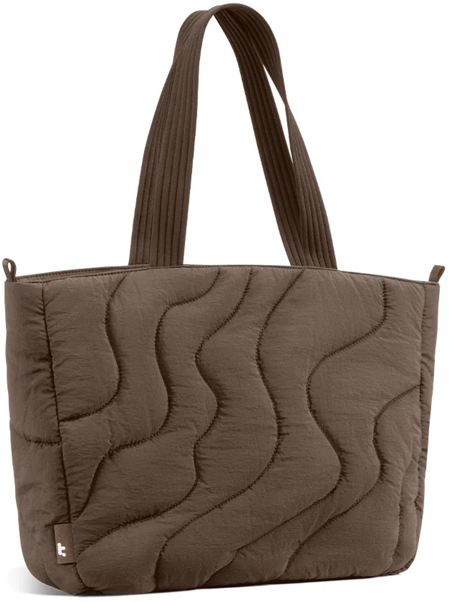 tomtoc Terra-T38 16 inch Puffy Laptop Tote Bag voor Dames 13,5L, Lichtgewicht werktas met gewatteerd laptopvak voor 15-16 inch MacBook, Grote tas voor winkelen, reizen, de sportschool en dagelijkse benodigdheden