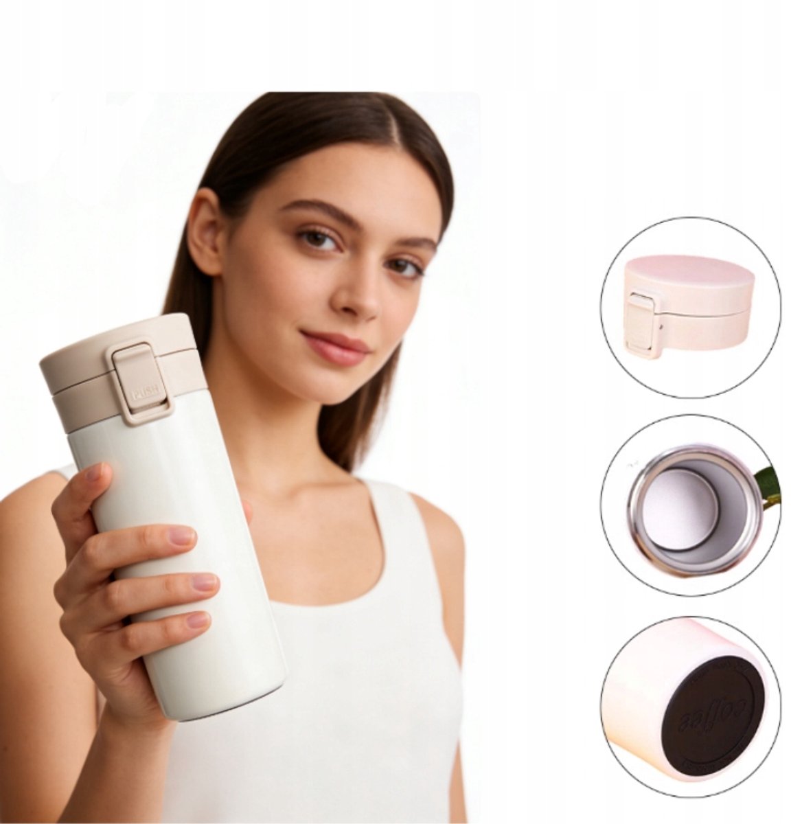 Merkloos Thermosbeker met Zeef - 300ml - Ideaal Cadeau