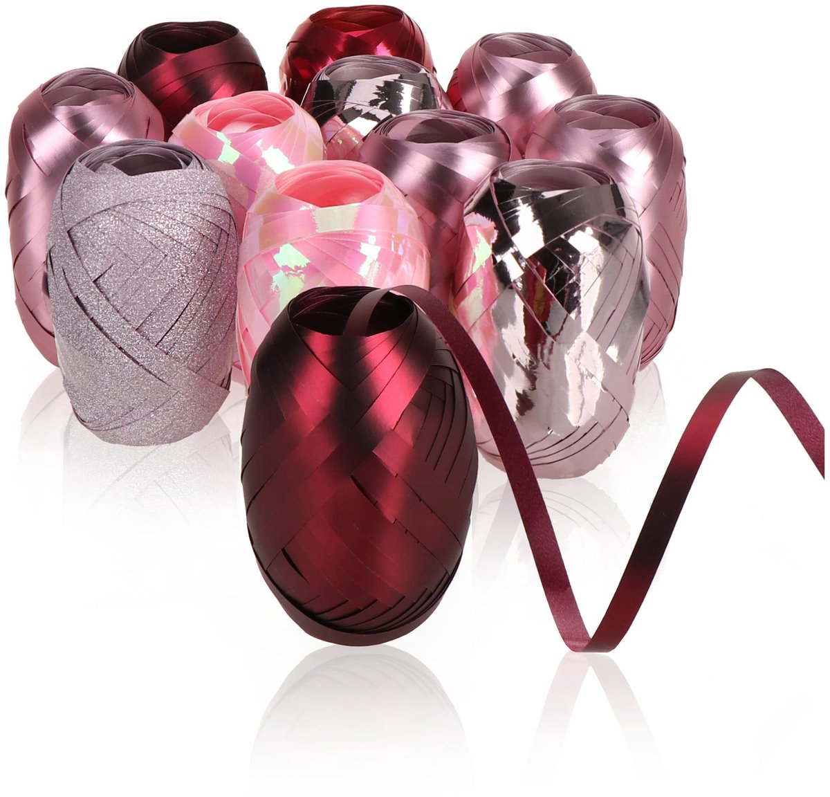 Ringlint 12x in glanzende kleuren - 10 m per rol - hoogwaardige kwaliteit - perfect voor decoratie - ShopVlot