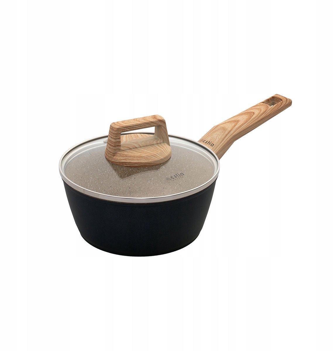 Aluminium Steelpan met Marmere Coating, 18 cm, Inclusief Deksel