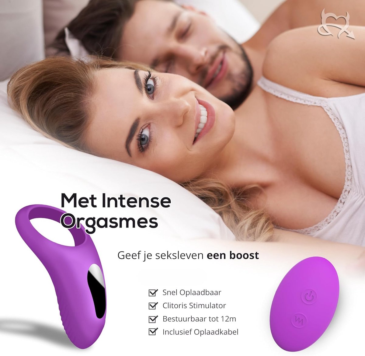 Vibrerende Cockring met Afstandsbediening - Siliconen Ring - Clitorisstimulator - 9 Vibraties voor Plezier - ShopVlot