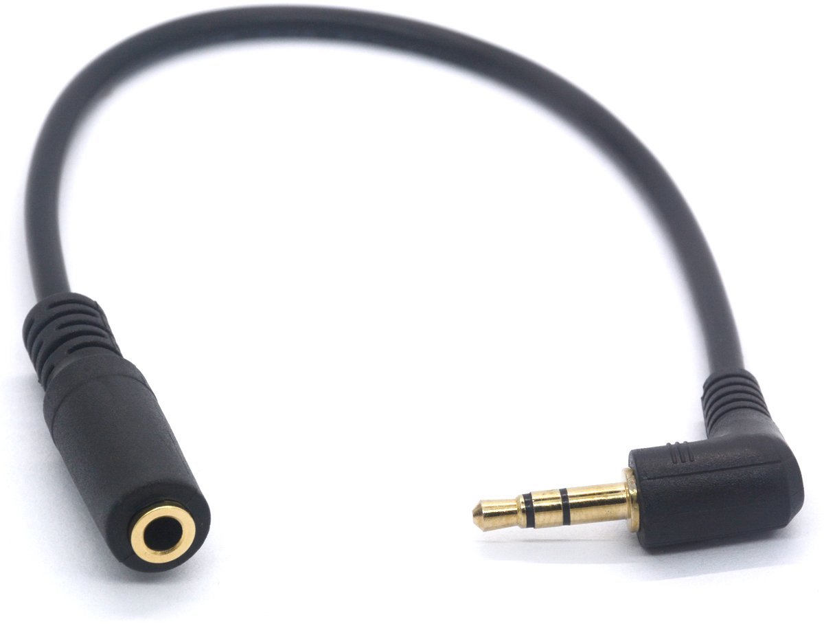 0.3cm Male to Female Audio Cable Extension Cable - 20cm - ShopVlot