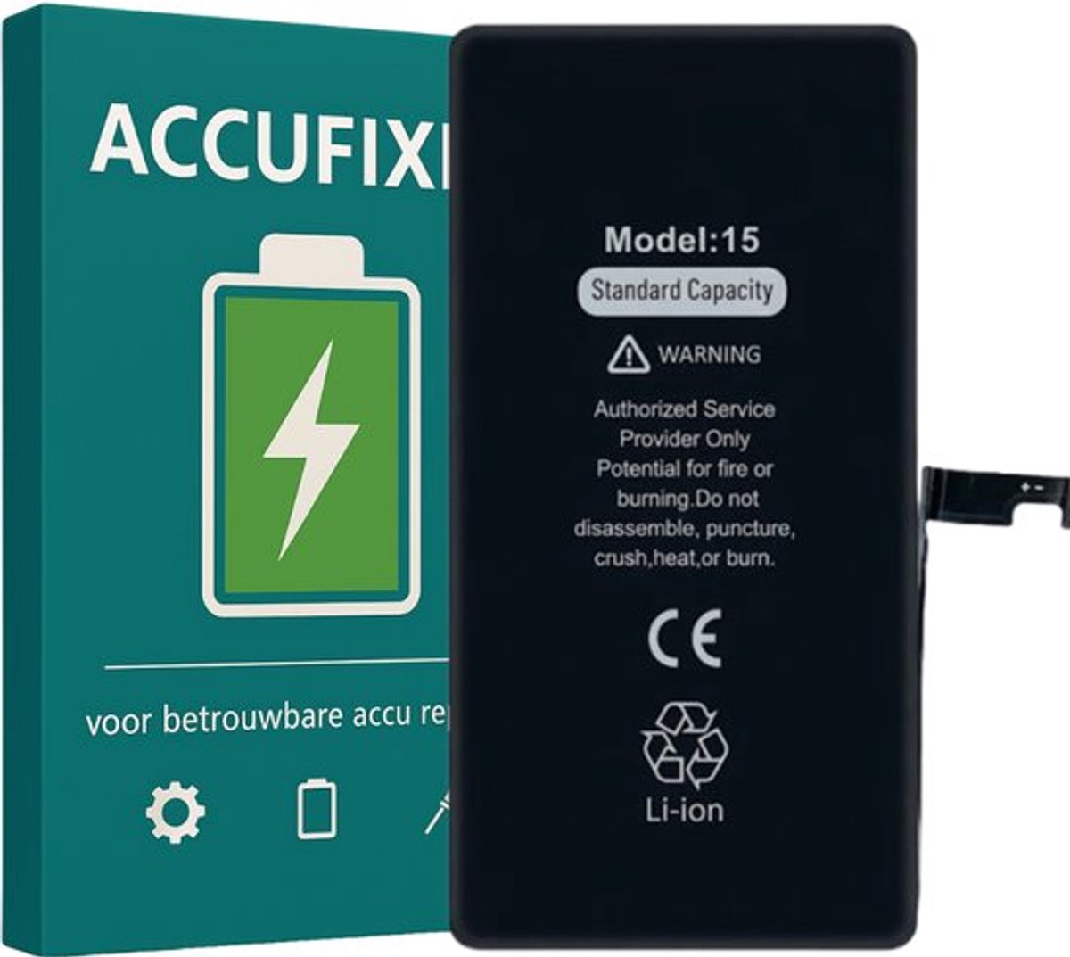 iPhone 15 Batterij - voor Reparatie - A+ Kwaliteit - met Batterijsticker